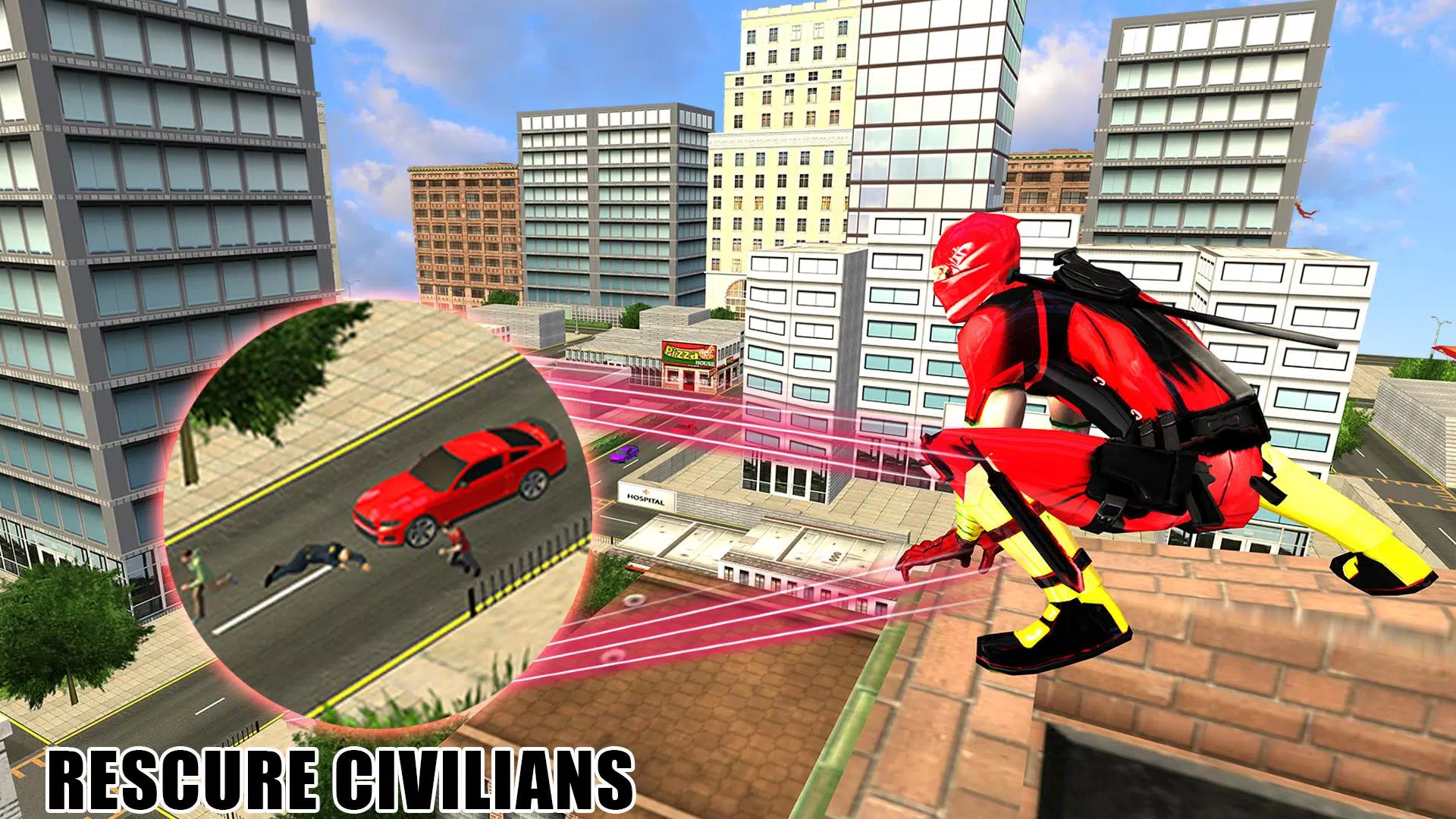 Flying Ninja Hero Crime Chase Capture d'écran 3