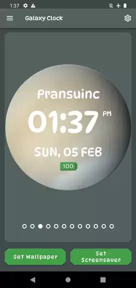 Galaxy Clock Live Wallpapers ဖန်သားပြင်ဓာတ်ပုံ 3