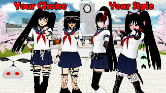 SchoolGirl AI 3D Anime Sandbox 스크린샷 0