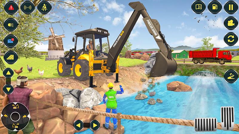 Village Excavator JCB Games Ekran Görüntüsü 2