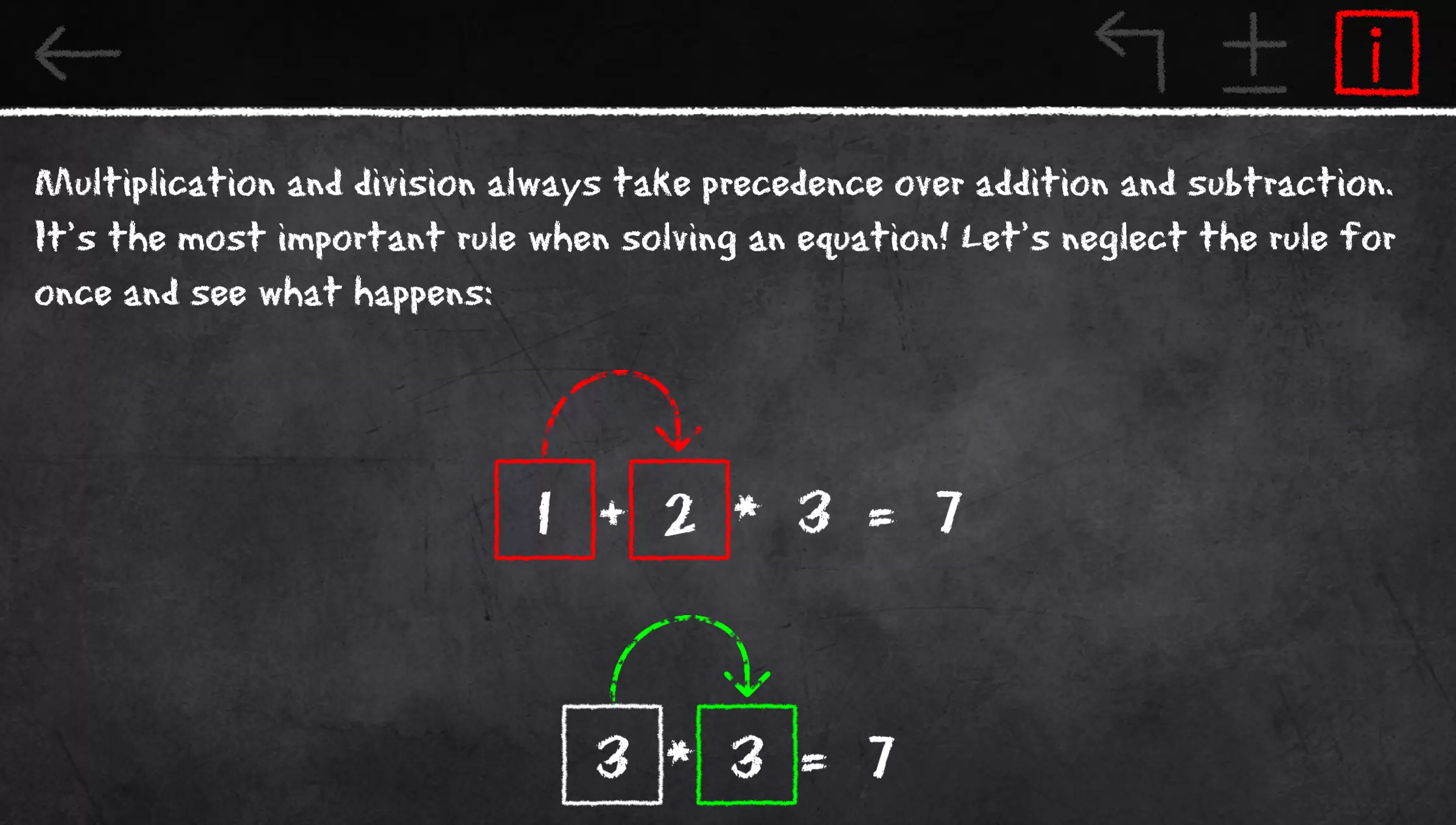 x=1: Learn to solve equations スクリーンショット 2