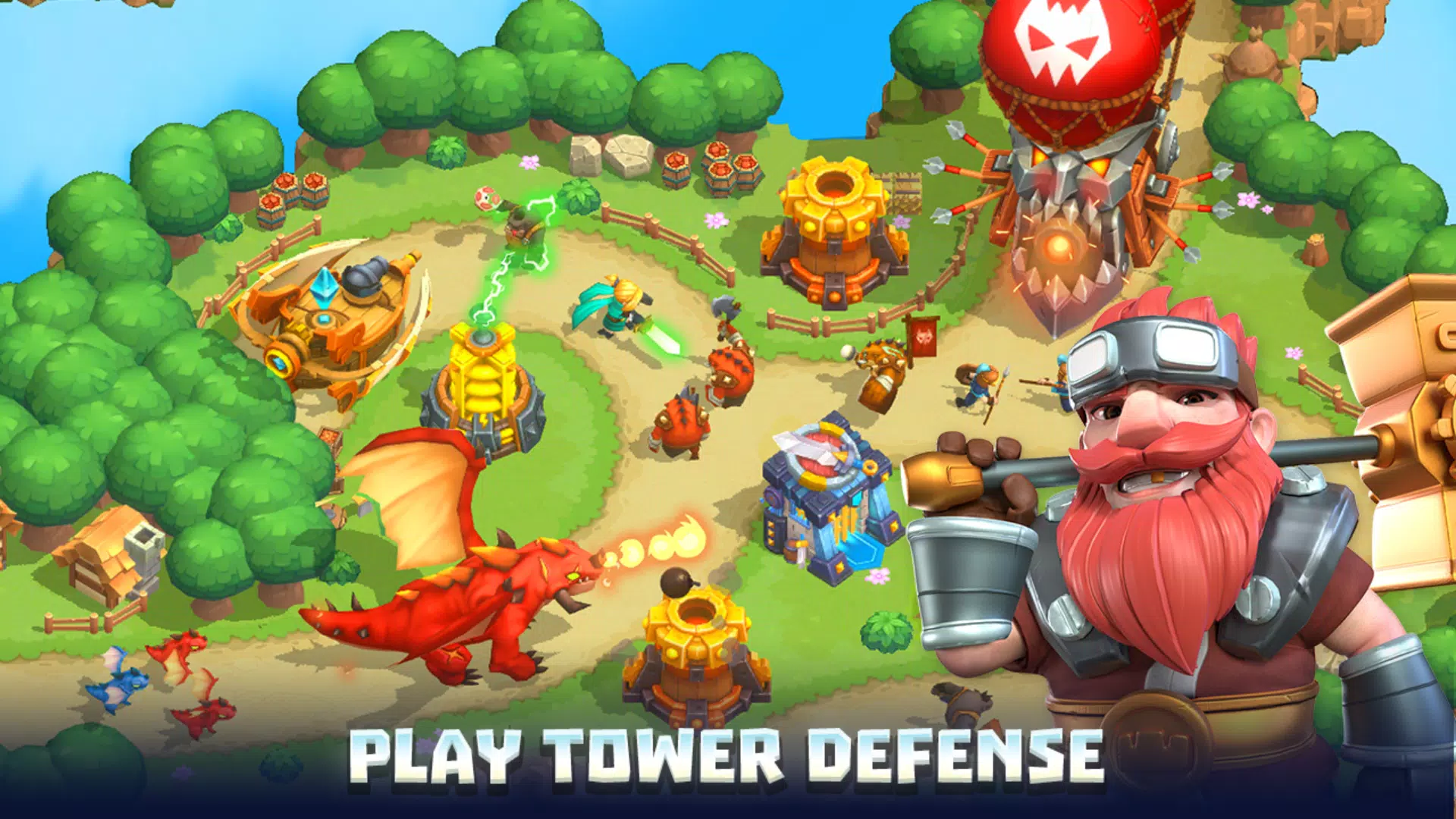 Wild Sky: Tower Defense TD Captura de pantalla 1