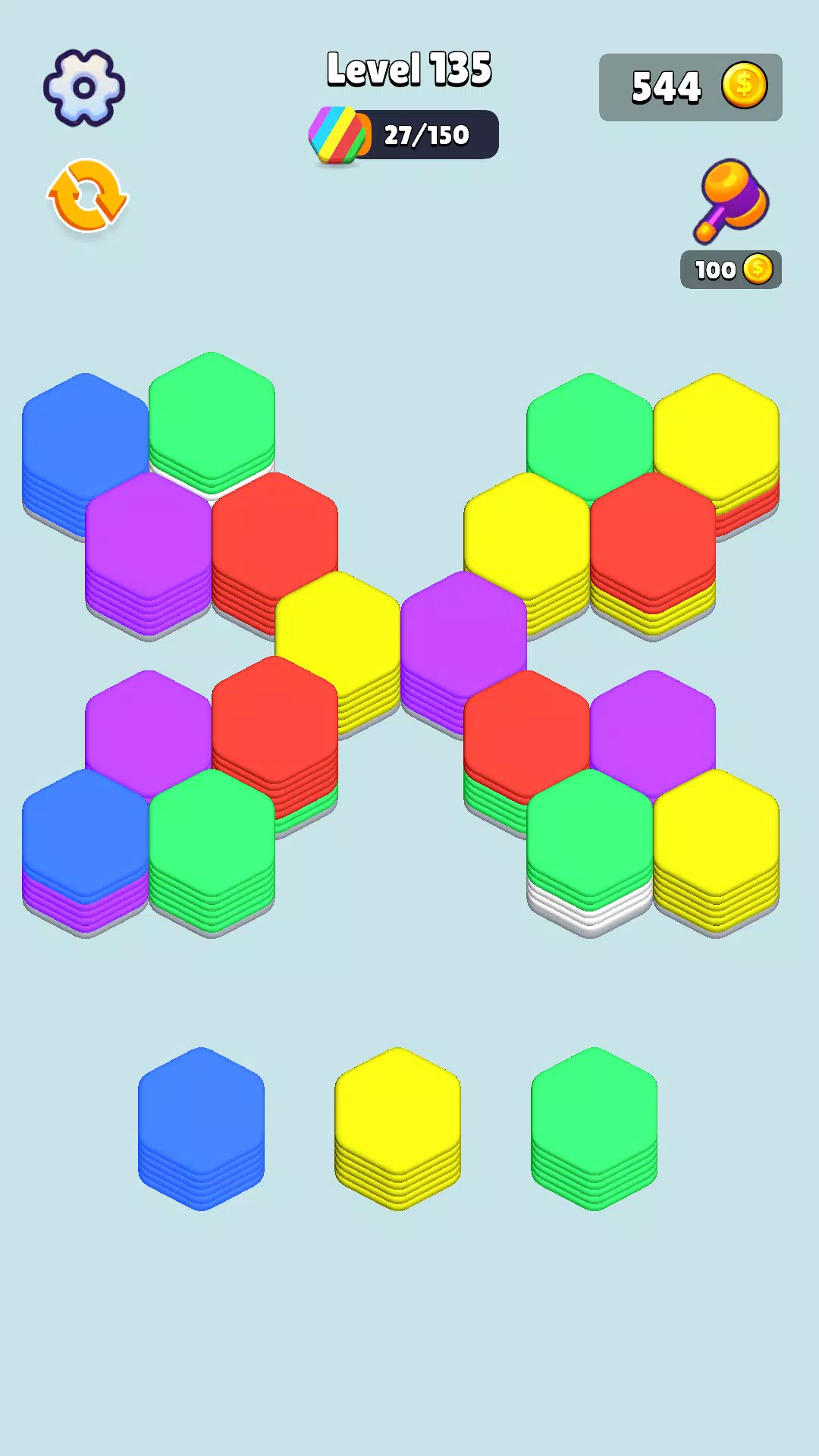 Stack Hexa Sort: Puzzle Match Screenshot 3