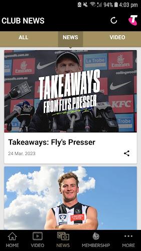 Collingwood Official App Tangkapan skrin 1