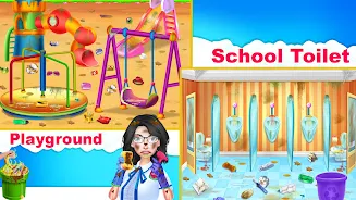 School Cleanup - Cleaning Game スクリーンショット 3