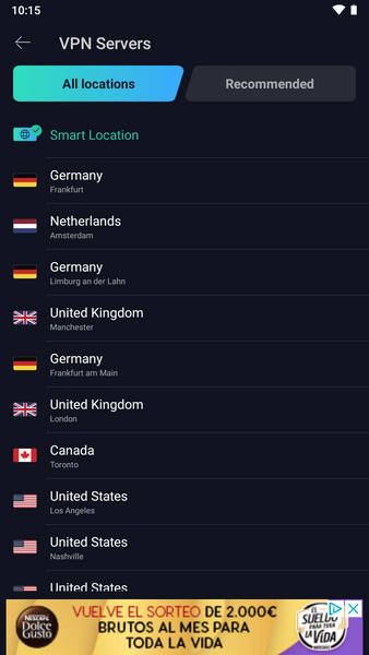 VPN Proxy Master - Vpn seguro Captura de tela 1