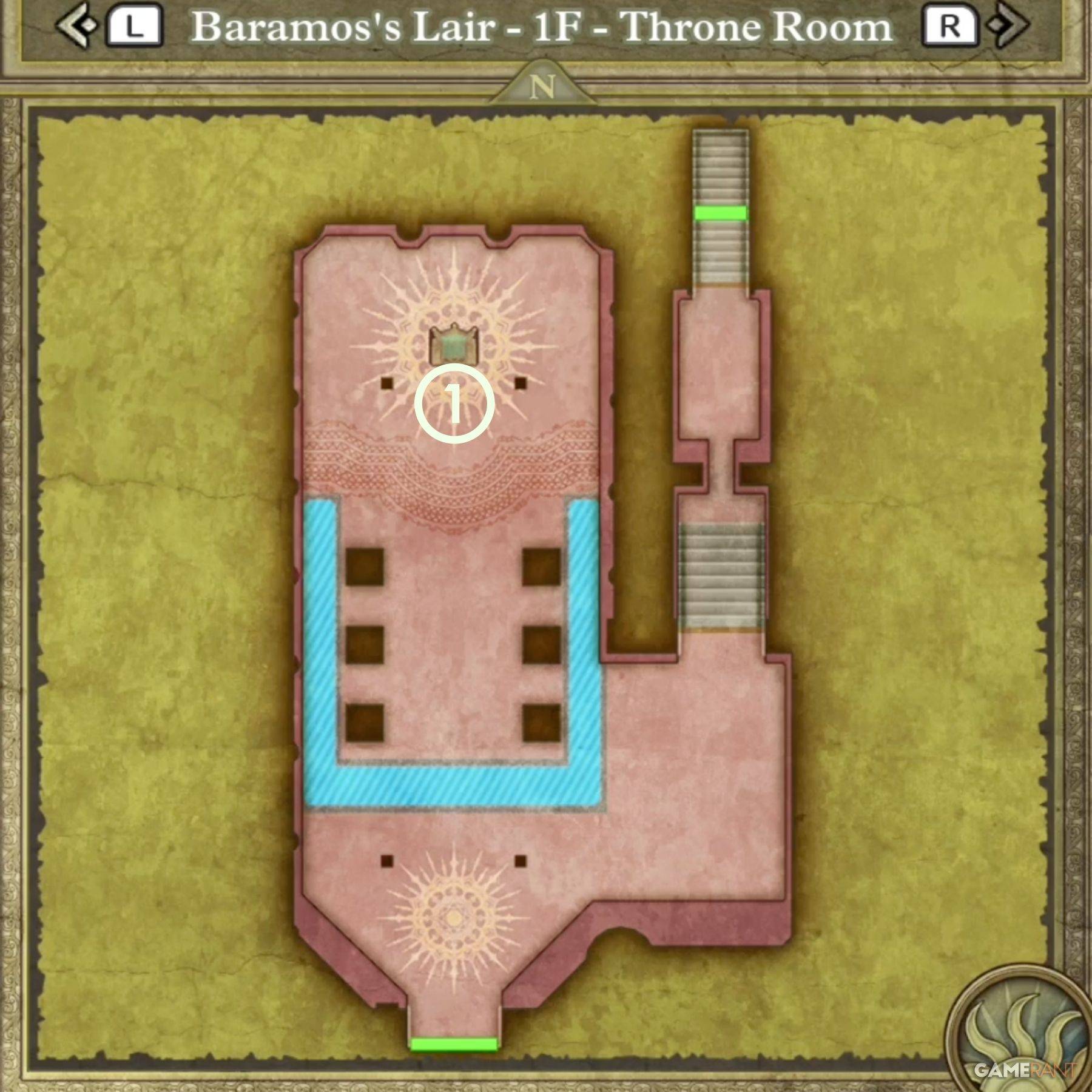 Image: Map of Throne Room showing treasure locations