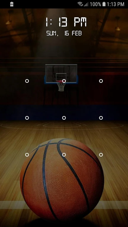 Basketball Screen Lock Pattern Ekran Görüntüsü 1