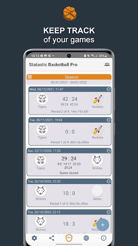 Statastic Basketball 통계 스크린샷 2