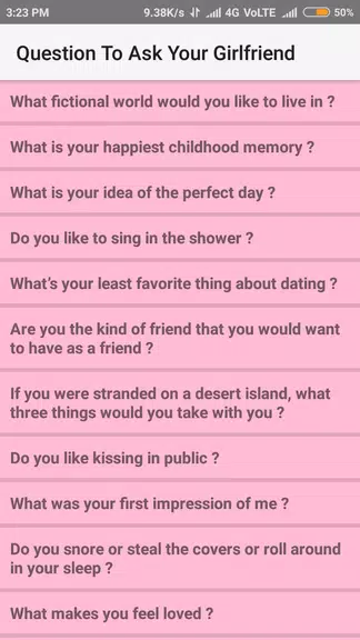 Questions To Ask Your Girlfrie スクリーンショット 0