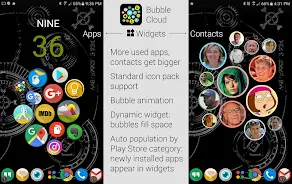 Bubble Cloud Widgets + Folders Captura de pantalla 0