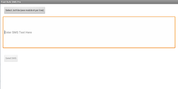 Fast Bulk SMS Pro Screenshot 0