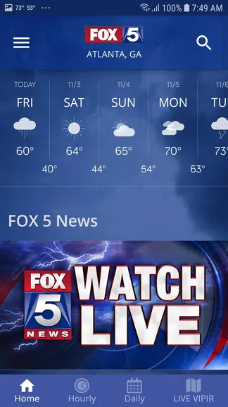 FOX 5 Storm Team Weather Radar Screenshot 1