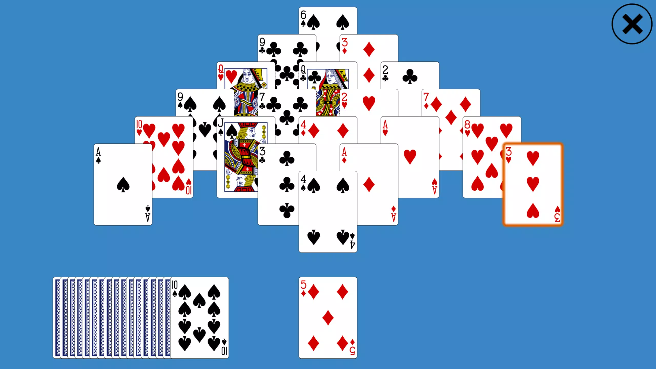 Classic Pyramid Solitaire स्क्रीनशॉट 1