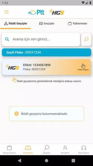 HGS - Hızlı Geçiş Sistemi Captura de tela 2