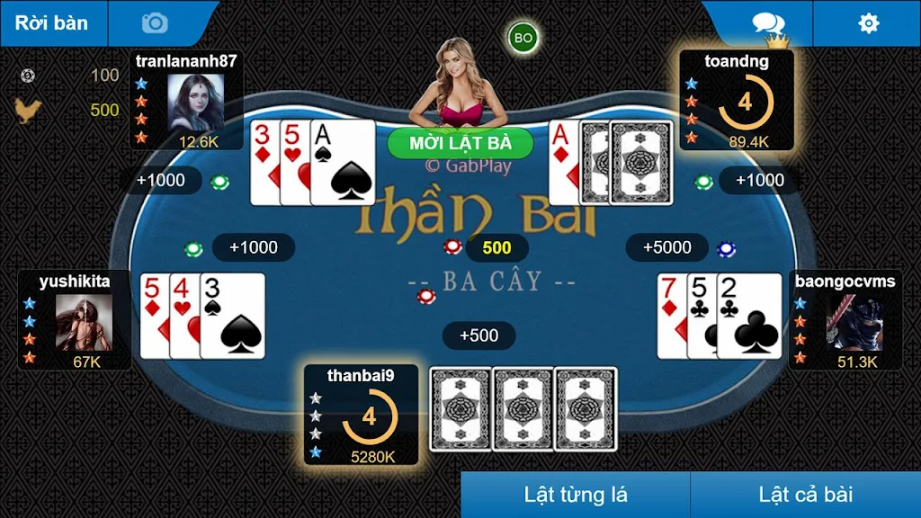 GabPlay Thần bài Schermafbeelding 1