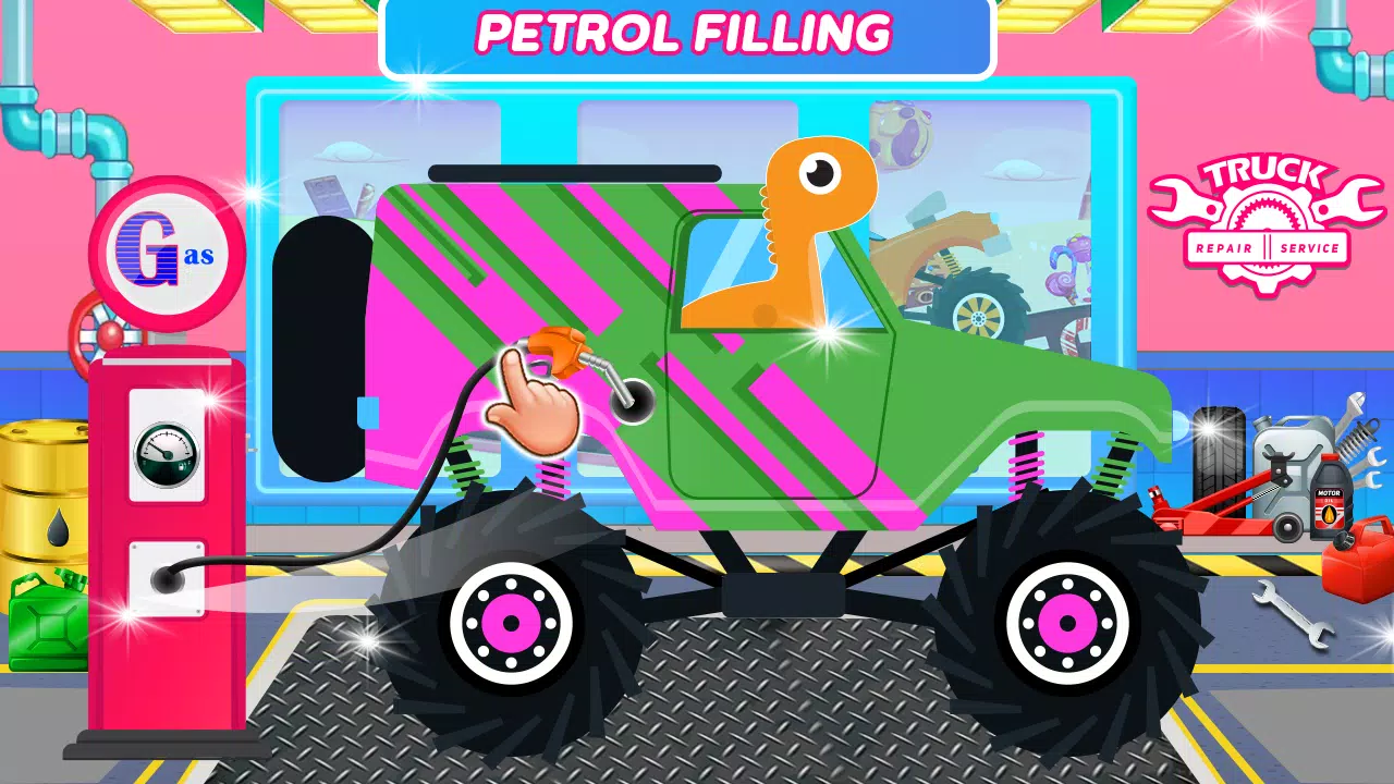 Dinosaurs Trucks Auto Workshop スクリーンショット 0