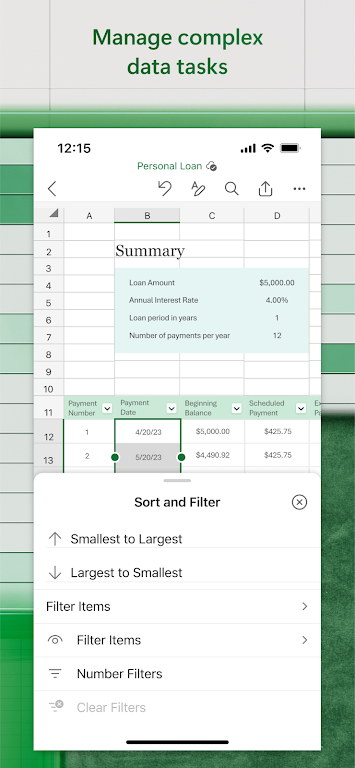 Microsoft Excel: Spreadsheets Captura de tela 2