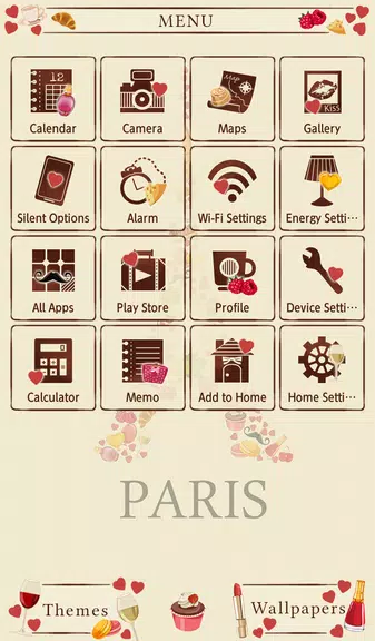 Sweet Paris Theme Zrzut ekranu 1