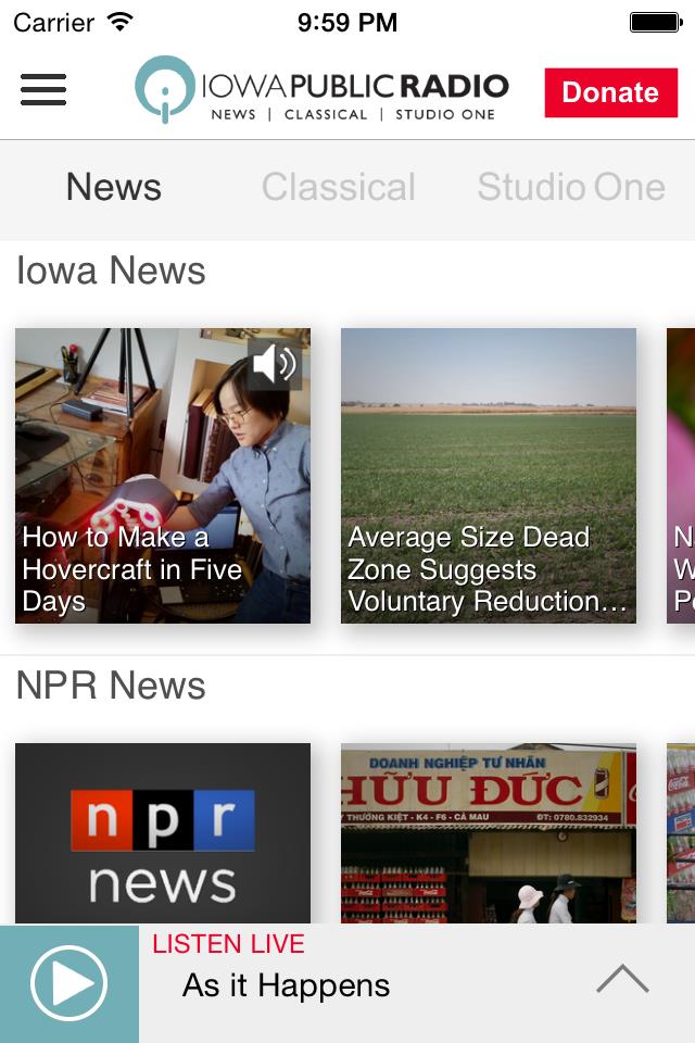 Iowa Public Radio App Tangkapan skrin 1