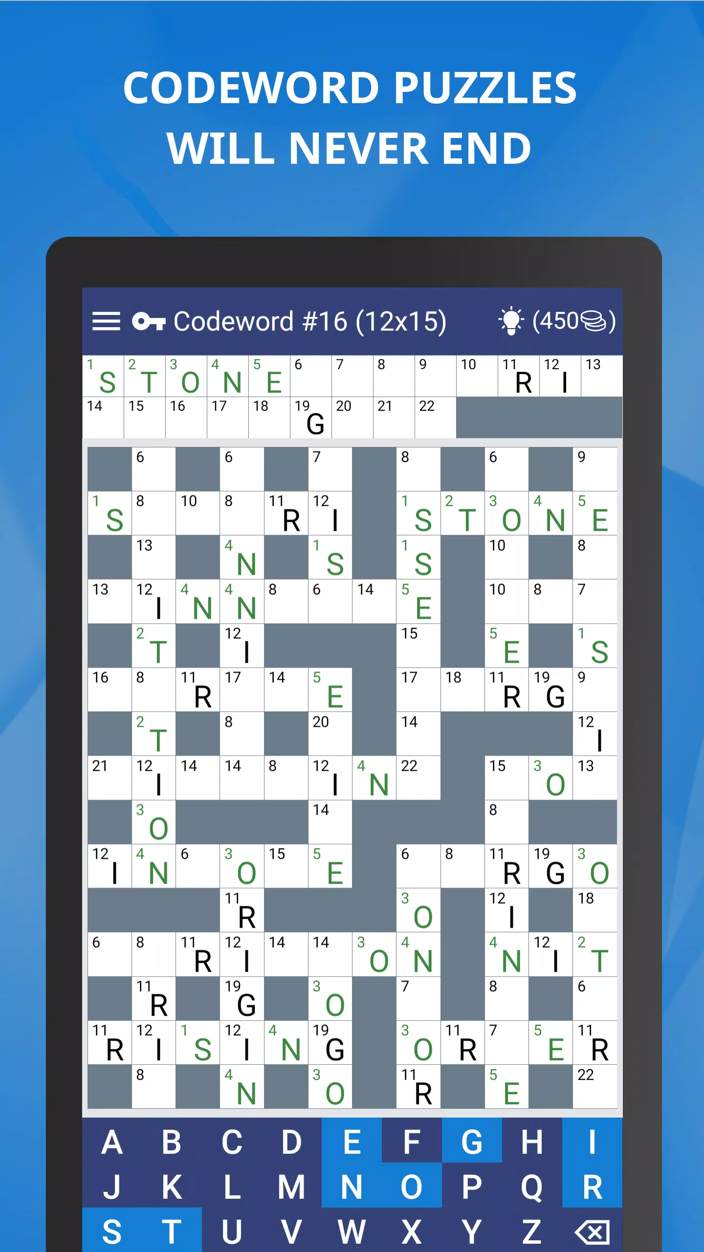 Keywords — Codeword Puzzle Capture d'écran 1