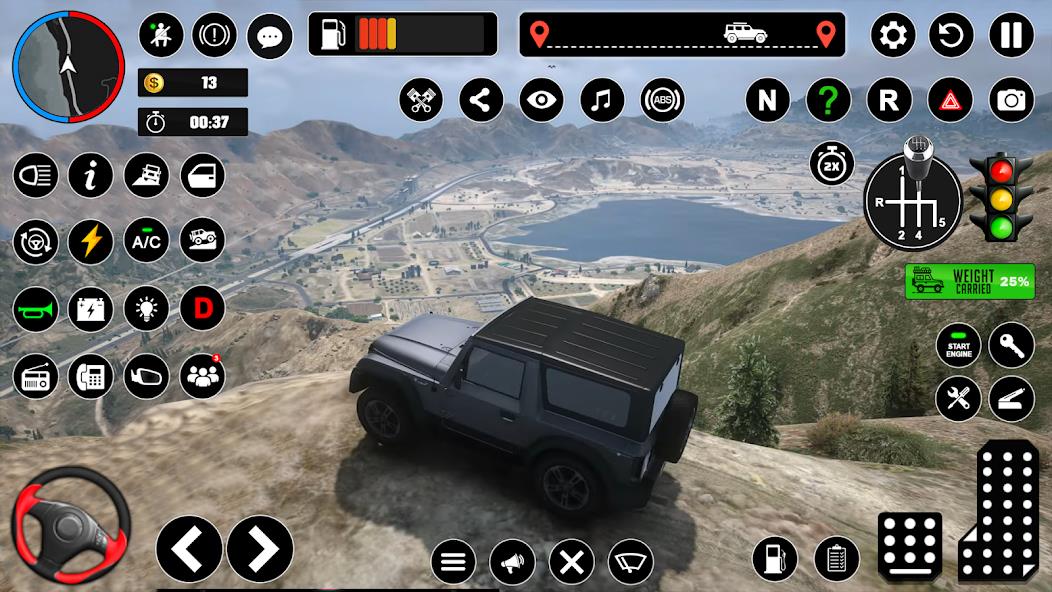 Offroad Jeep Driving & Parking Mod Captura de tela 2