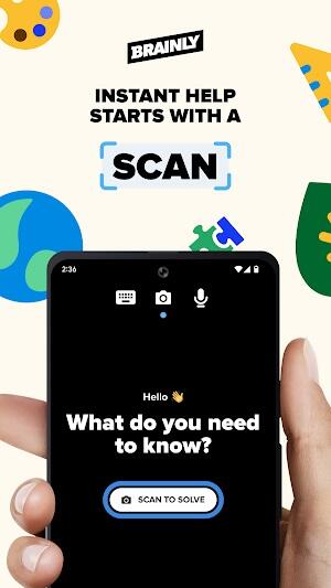 Brainly-Scan & Solve Study App स्क्रीनशॉट 0