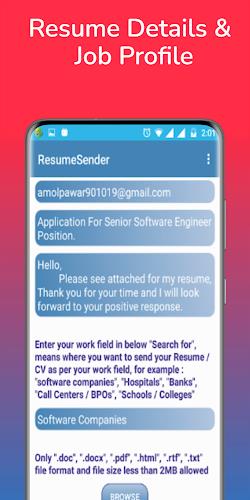 Resume Sender - CV Send Resume应用截图第2张