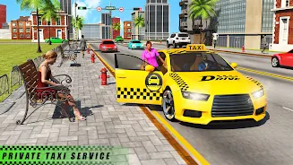 USA Taxi Car Driving: Car Game स्क्रीनशॉट 1