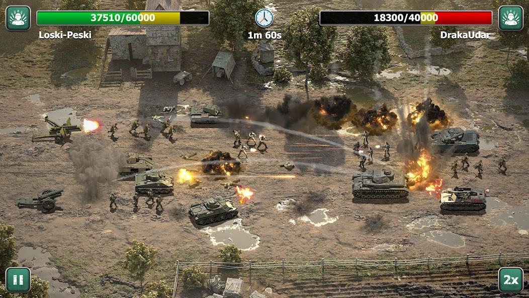 Heroes of War: Idle army game Mod Tangkapan skrin 3