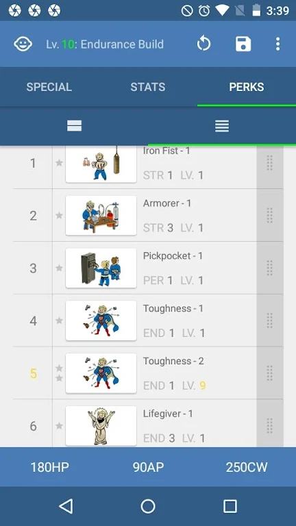 StatMan - FO4 Build Planner Capture d'écran 3