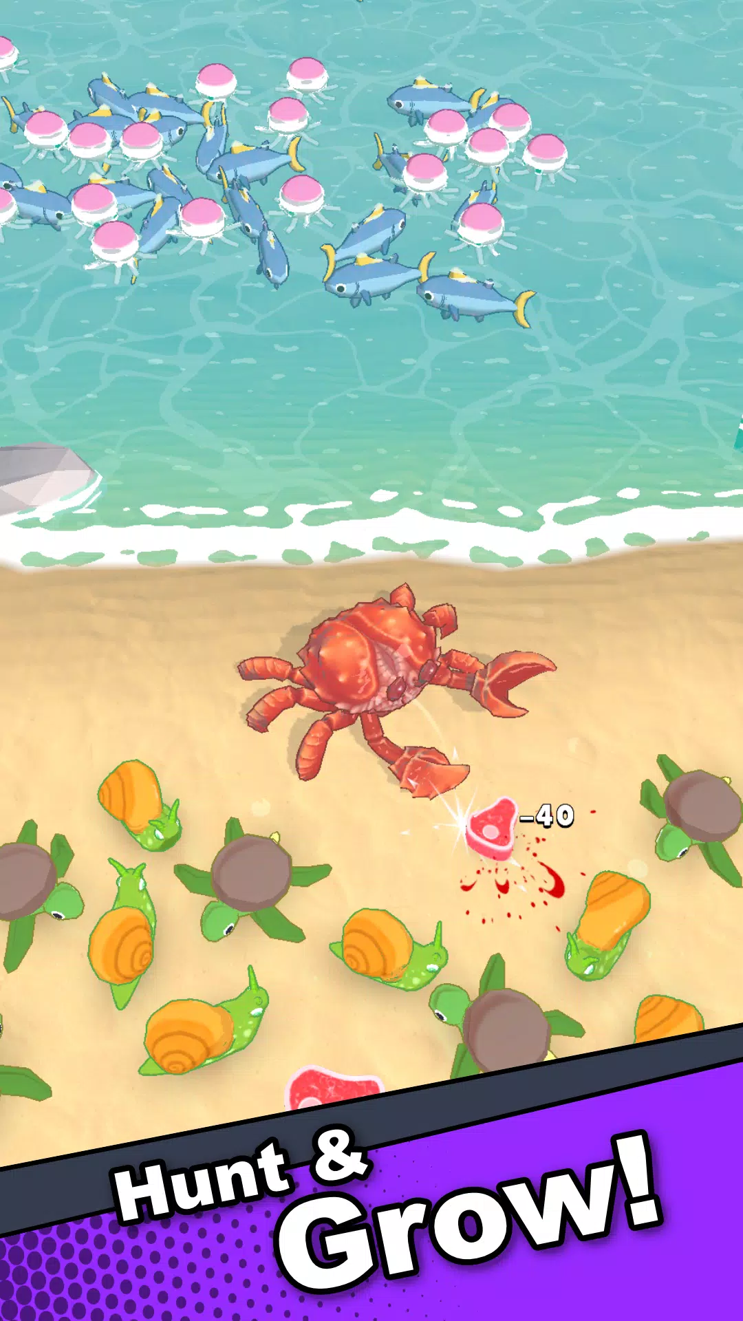 Crab Life - Idle Rpg স্ক্রিনশট 2