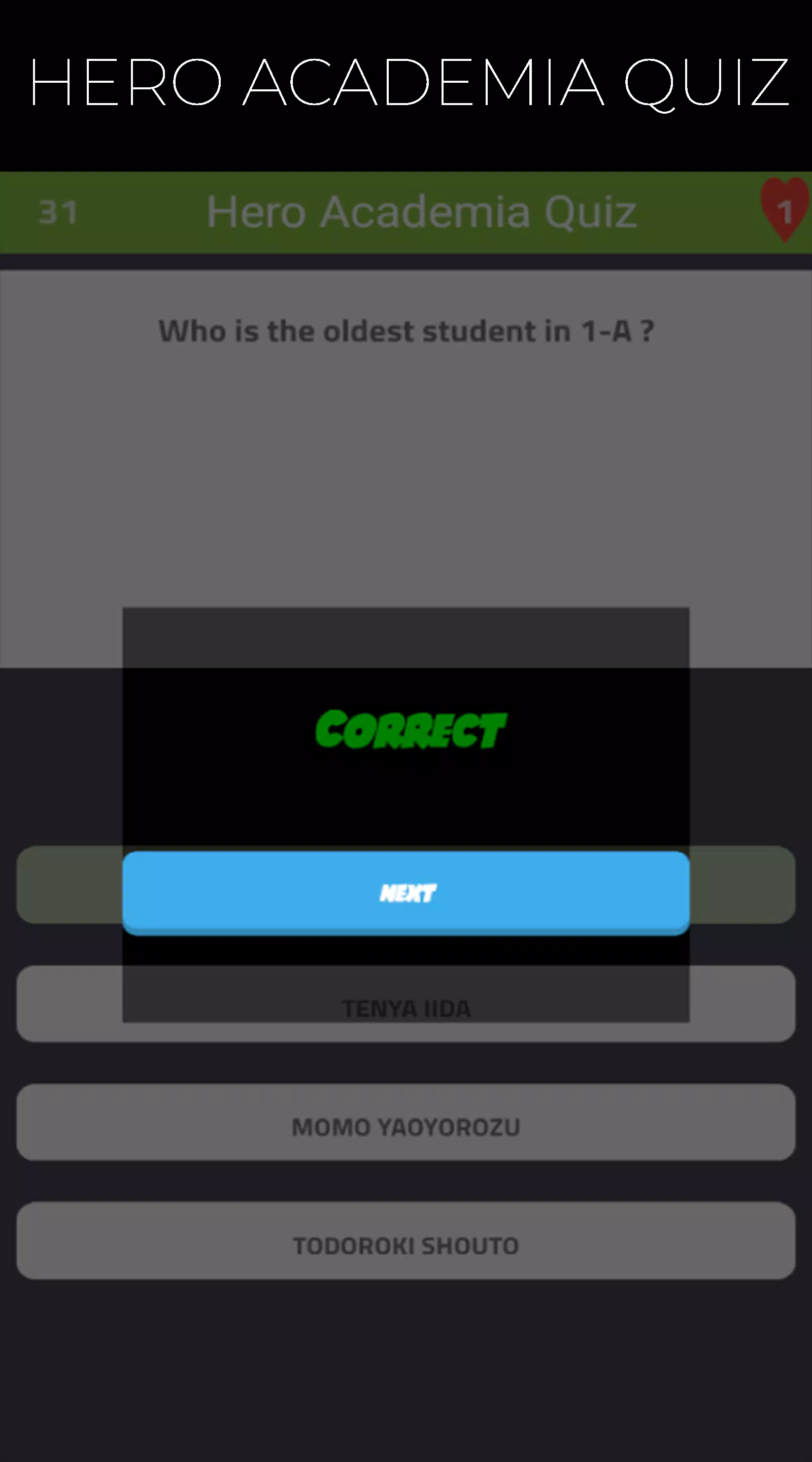 Quiz Game for Hero Academia應用截圖第1張