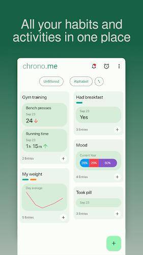 chrono.me - Lifestyle tracker Schermafbeelding 0