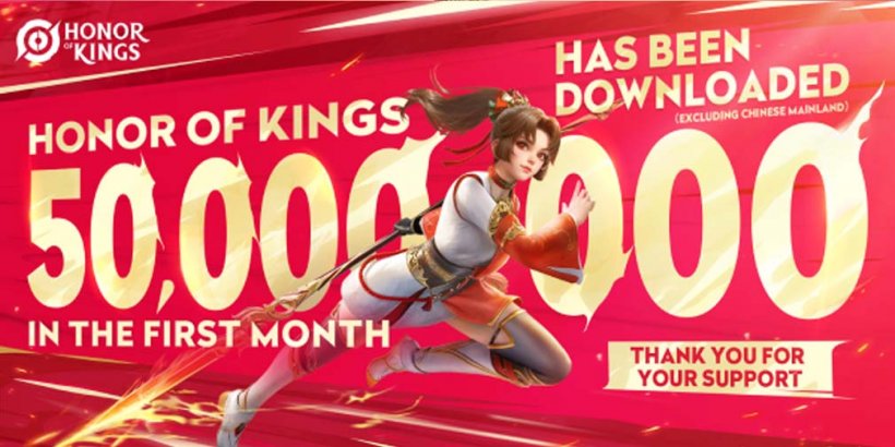 King's Honor Surpasses 50 Million Downloads Globally