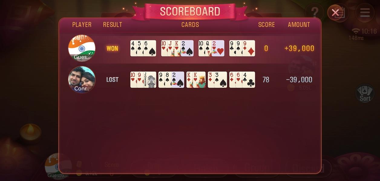 Rummy Plus - Online Indian Rummy Скриншот 3