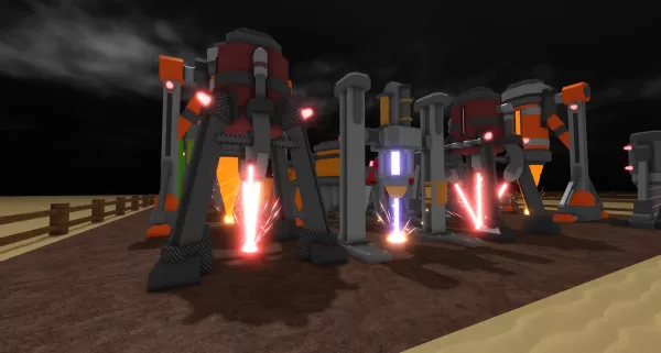 Roblox mining drills extracting resources in Untitled Drill Game