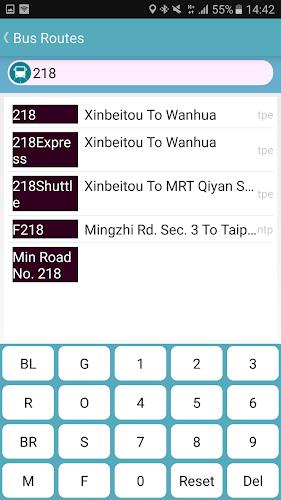 Schermata Keelung Bus Timetable 2