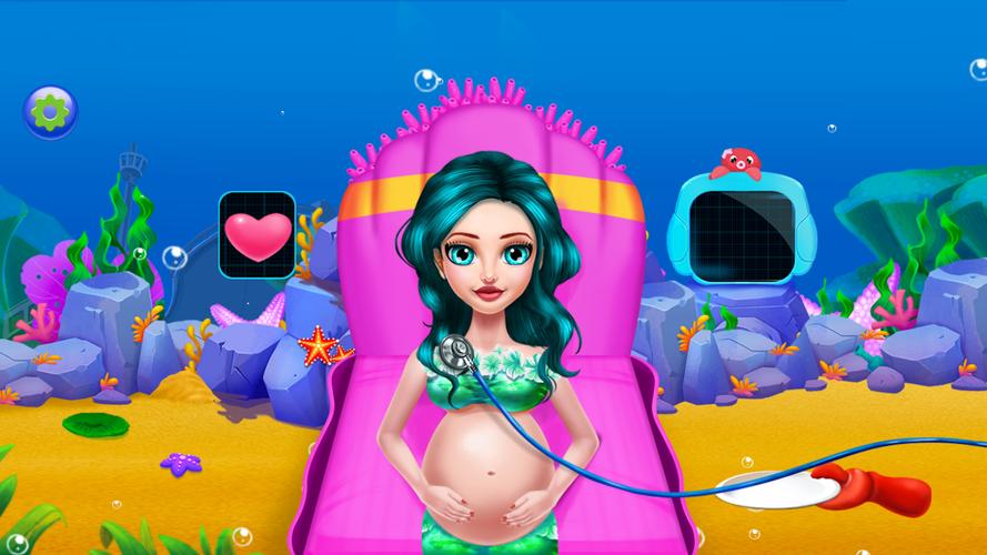 Pregnant Mermaid Mommy Salon Скриншот 1