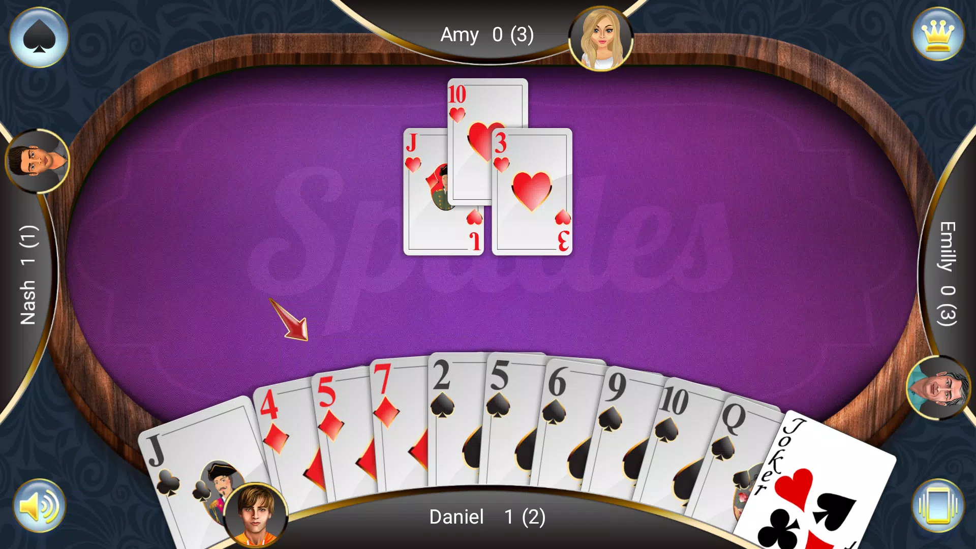 Spades: Card Game ဖန်သားပြင်ဓာတ်ပုံ 2