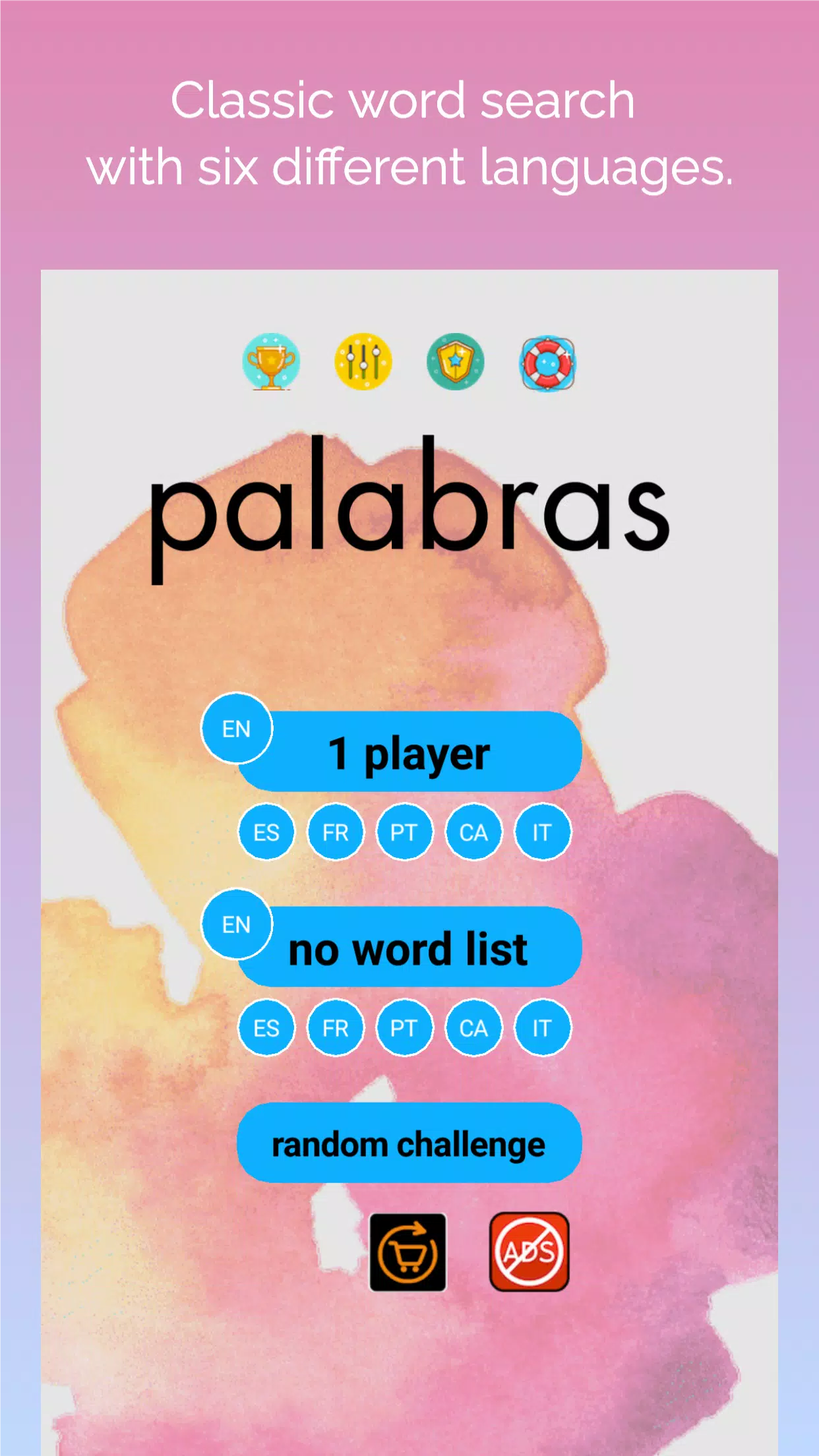 busca palabras: sopa de letras Captura de tela 0