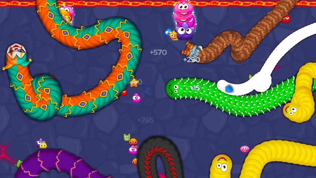 Worm Hunt - Snake game iO zone Mod Capture d'écran 0