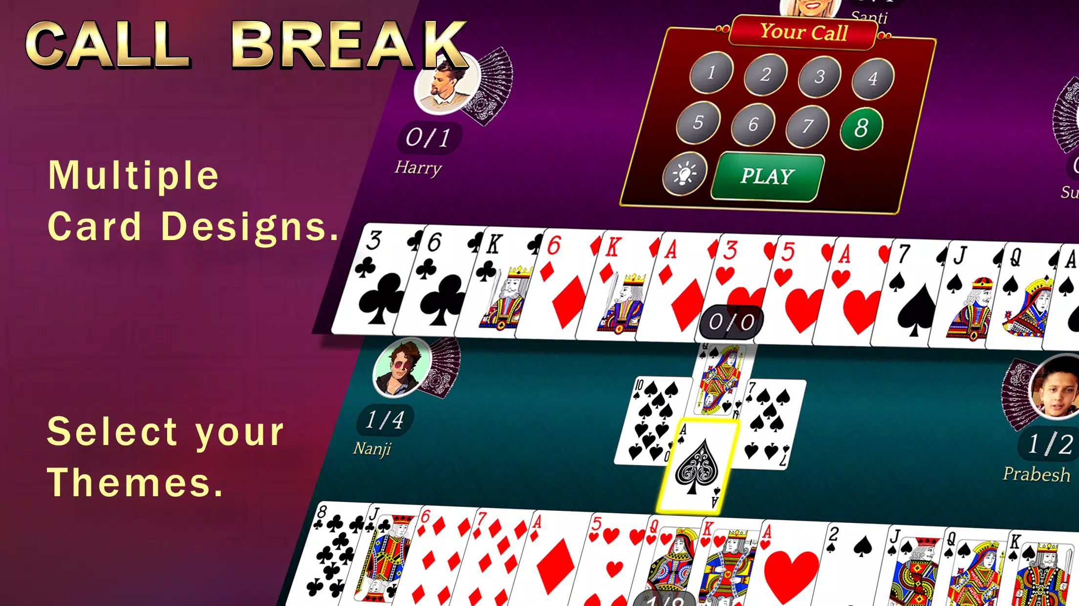 Callbreak, Ludo & 29 Card Game Captura de tela 1