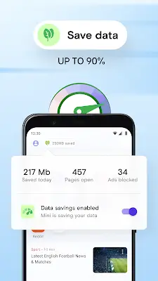 Opera Mini: Fast Web Browser Ảnh chụp màn hình 3