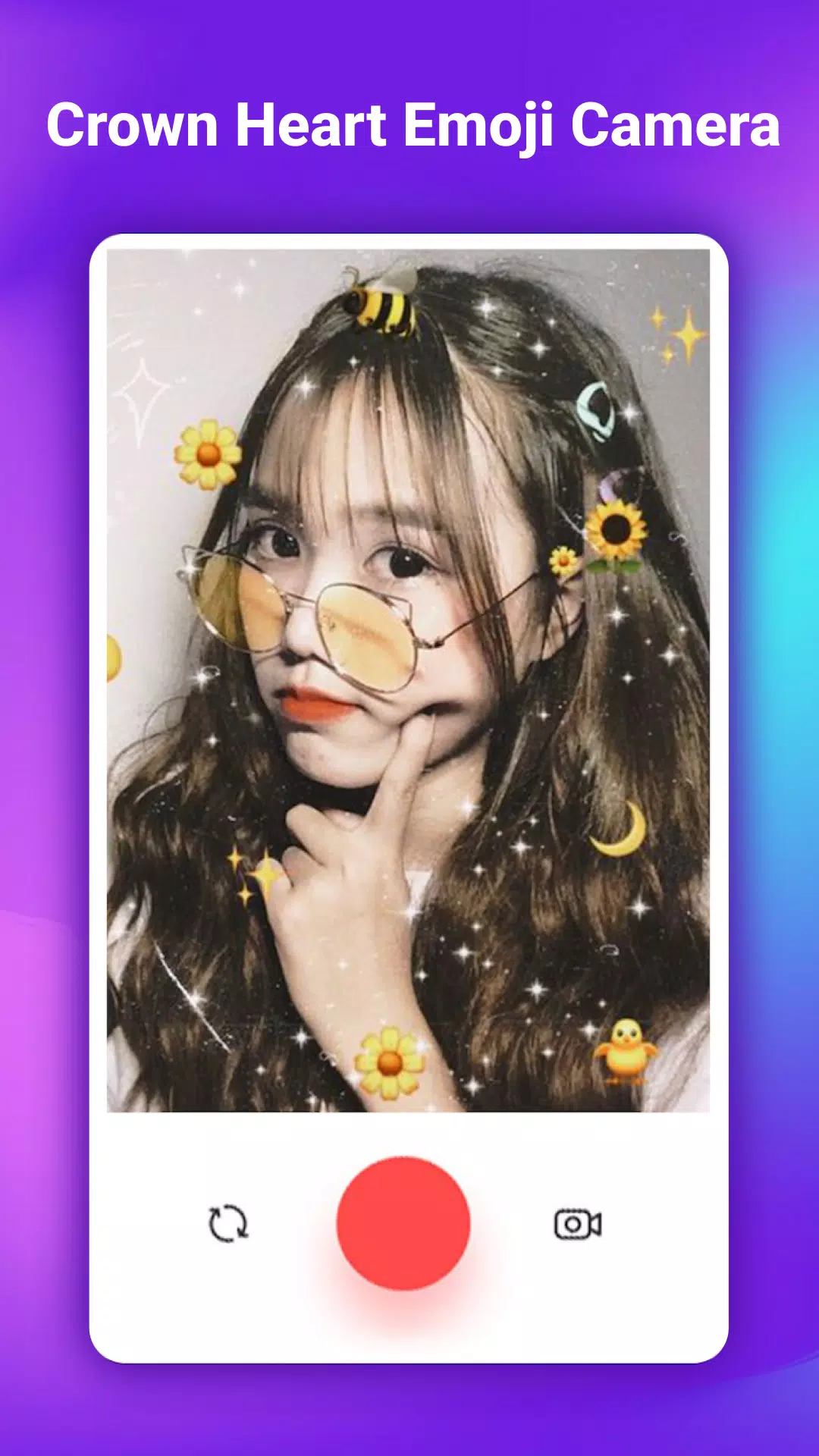 Crown Heart Emoji Camera スクリーンショット 2