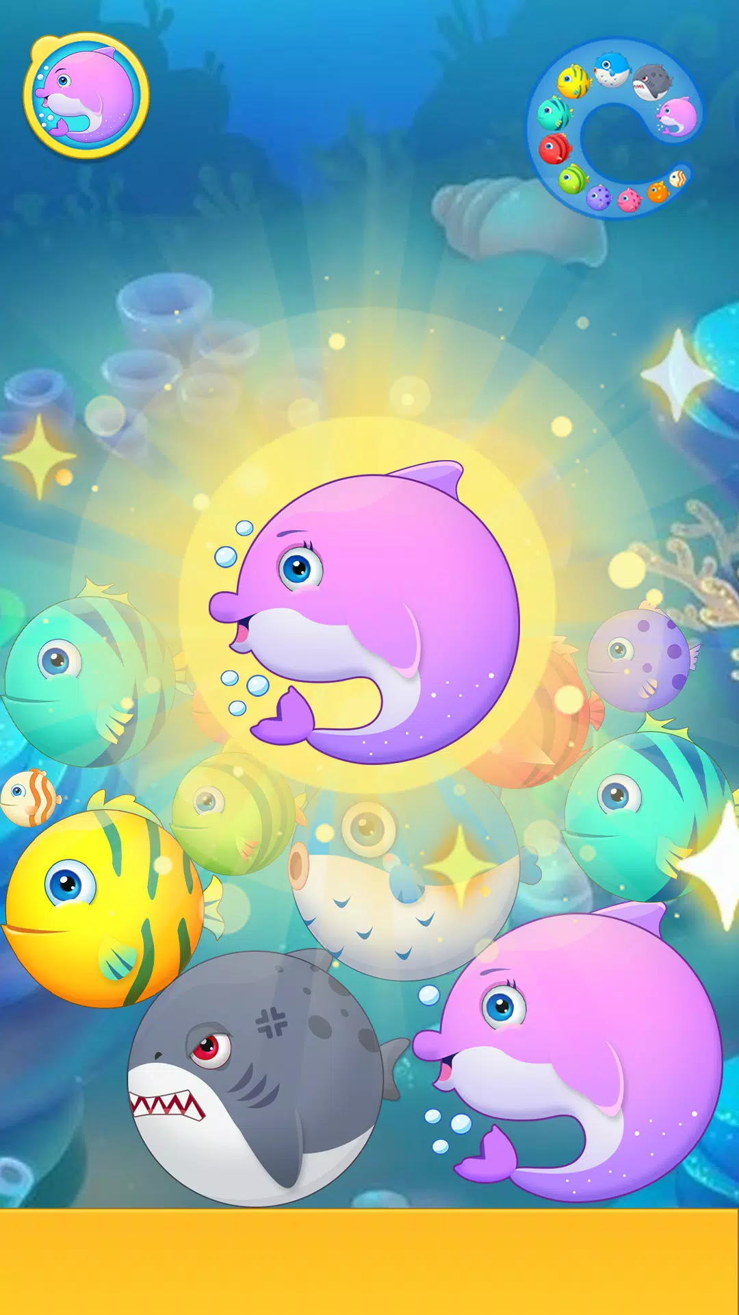 Sea Animals - Merge Game Captura de tela 2