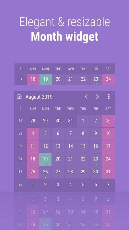 Calendar Widget: Month/Agenda ဖန်သားပြင်ဓာတ်ပုံ 0