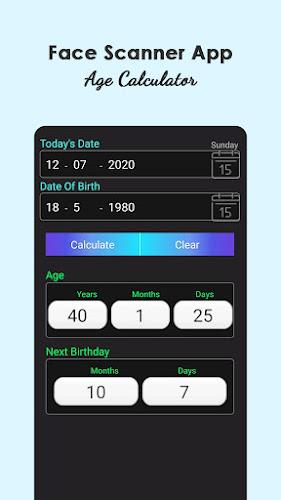 Face Scanner - Age Calculator ဖန်သားပြင်ဓာတ်ပုံ 1