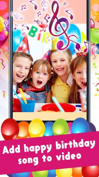 Happy Birthday Video Maker With Music And Photos Capture d'écran 0