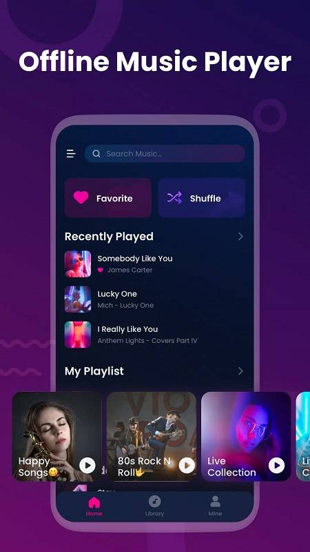 Offline Music Player: My Music ဖန်သားပြင်ဓာတ်ပုံ 3